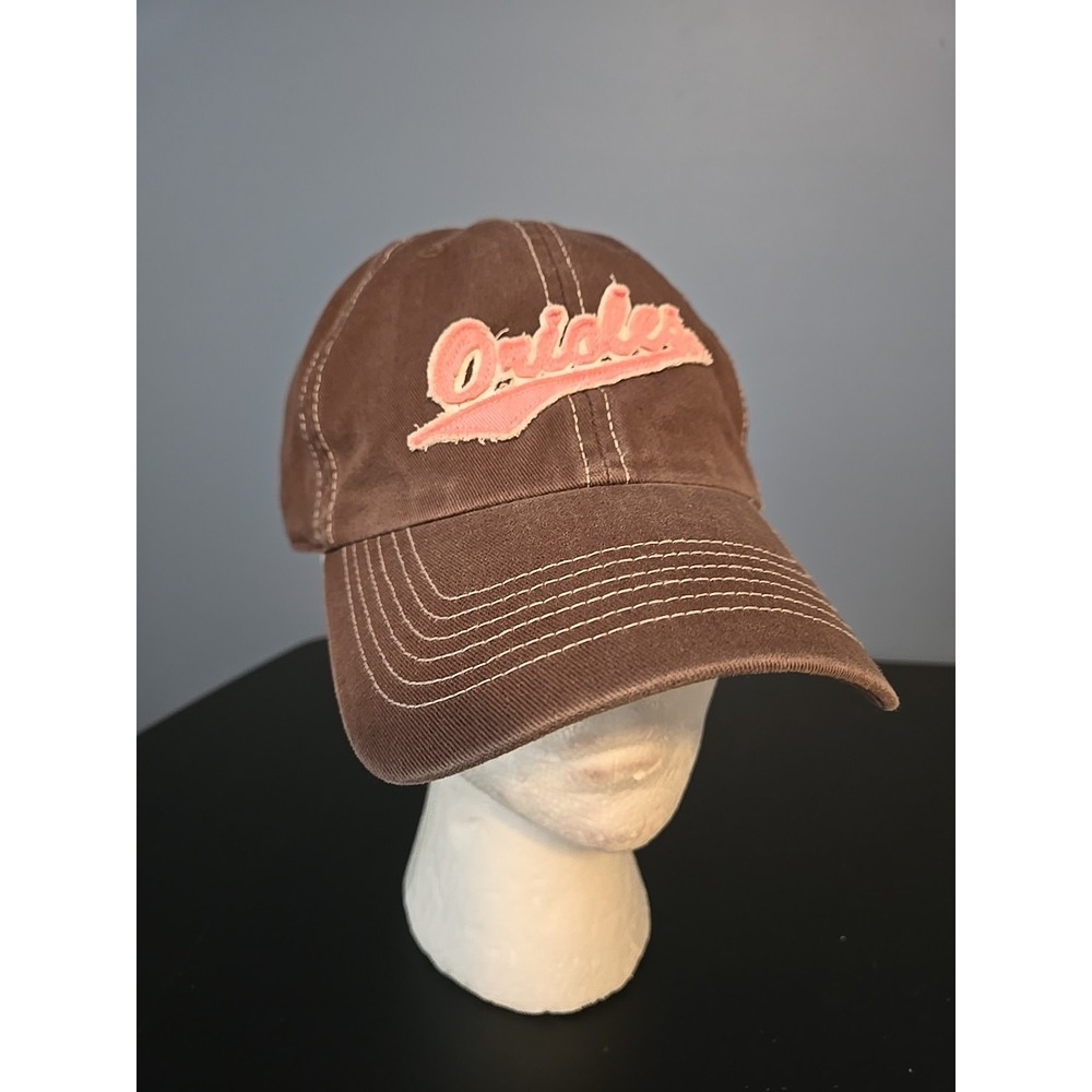 Baltimore‎ Orioles Twins Enterprise Hat Fitted  MBaseball Distressed Brown Pink